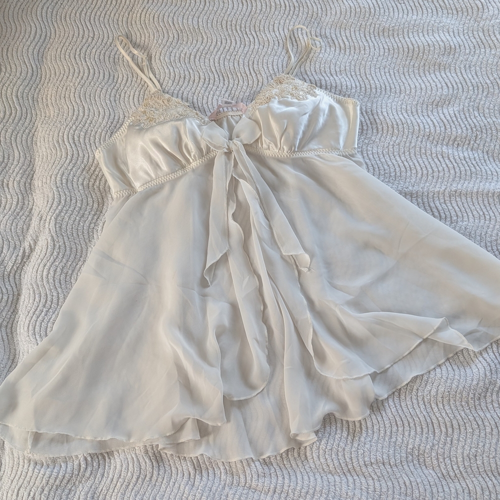 Blossom Intimates Cream Chemise Beaded Embroidery